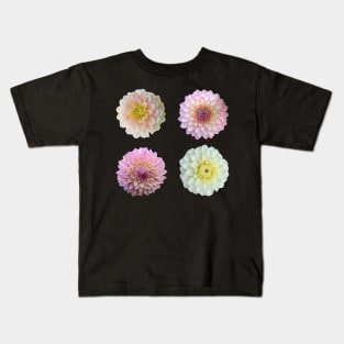 Dahlia Garden Party on Pink Kids T-Shirt